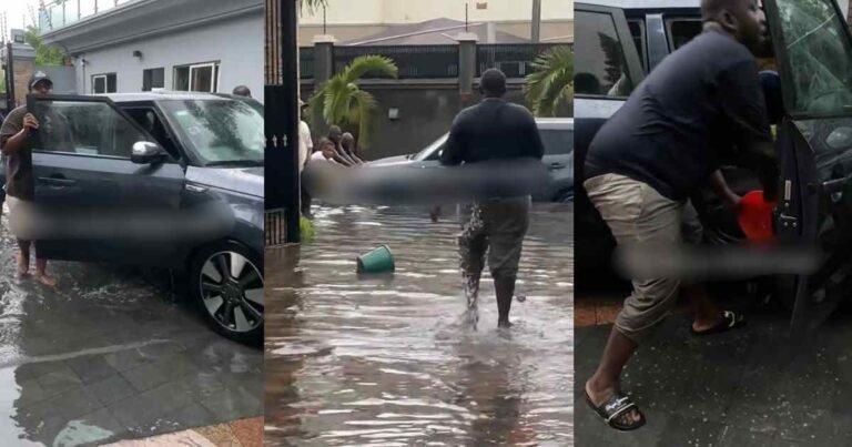 "We were meant to have a barbecue" – Banana Island resident lamɘnts as fl00dwaters disrupts gathering (WATCH)