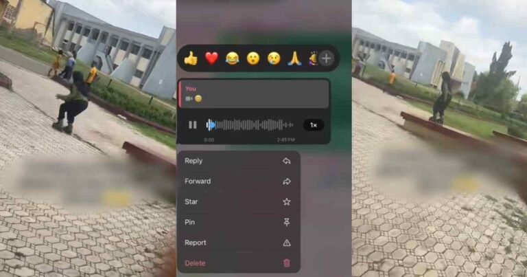 "Be very careful" – Nigerian dad w@rns his daughter about r0ugh play after seeing a video of her skating at school (VIDEO)