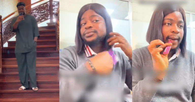 "How much are they paying you? You need deliverancɘ" – Content creator shares his father's response to a video of him wearing a wig for content (WATCH)