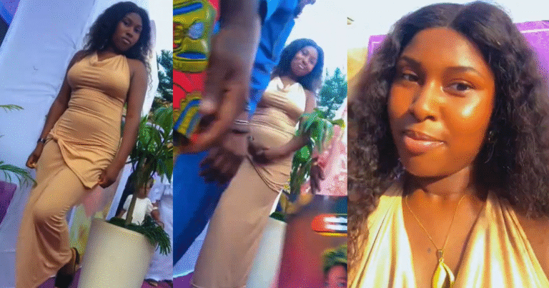 “I should have stayed at home” – Lady disappointed after party guests interrupt her video (WATCH). "I should have stayed at home" – Lady disappointed after party guests interrupt her video (WATCH).