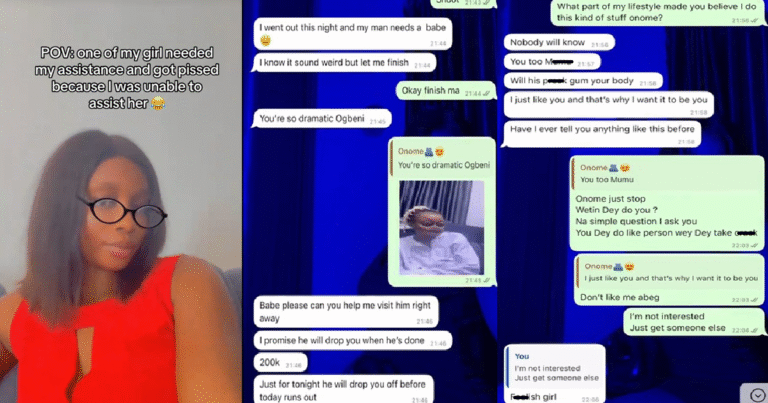 Lady causes a stir online after sharing the kind of “assistance” her friend needed from her man. Lady causes a stir online after sharing the kind of "assistance" her friend needed from her man.