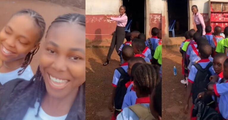 Lady says her friend took the NYSC seriously following her funny performance on the assembly ground at her PPA in Ebonyi State (WATCH) Lady says her friend took the NYSC seriously following her funny performance on the assembly ground at her PPA in Ebonyi State (WATCH)