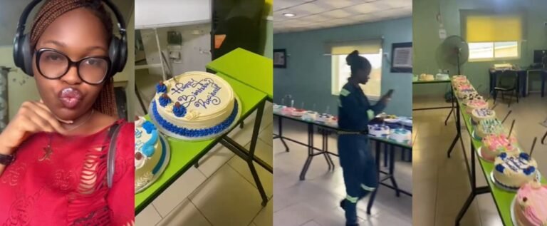 Lady shares the heartwarming scene she witnessed at her friend’s workplace, which hosted a birthday celebration for its staff members (WATCH) Lady shares the heartwarming scene she witnessed at her friend's workplace, which hosted a birthday celebration for its staff members (WATCH)