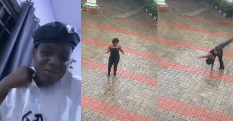 Man shares the surprising moment he saw his neighbour dancing under the rain (WATCH) Man shares the surprising moment he saw his neighbour dancing under the rain (WATCH)