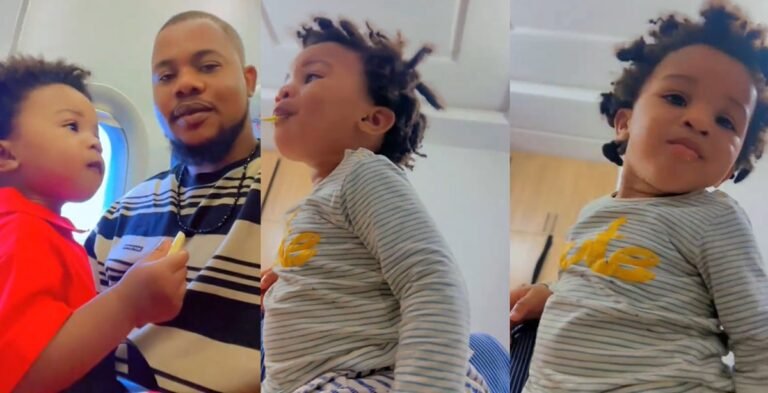 Man stirs reactions online after sharing the honest reply he got from his toddler while preaching to him (VIDEO) Man stirs reactions online after sharing the honest reply he got from his toddler while preaching to him (VIDEO)