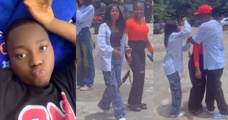 "She lost it" – Man amused as his coursemate's sister sc0lded him for jokingly calling her baby (WATCH)
