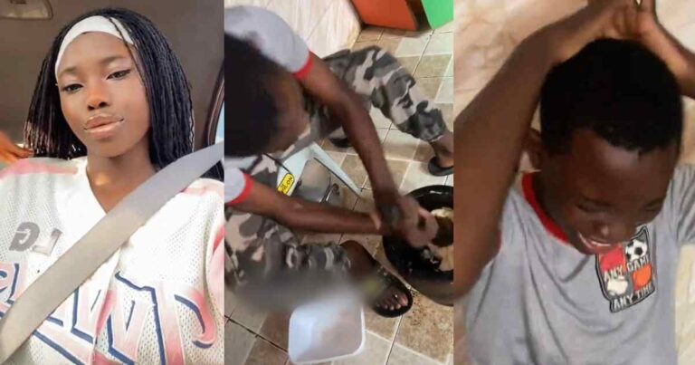 “We asked him to pound it” – Lady records how her brother strúggled to pound yams after refusing to eat other suggested meals (Watch) "We asked him to pound it" – Lady records how her brother strúggled to pound yams after refusing to eat other suggested meals (Watch)