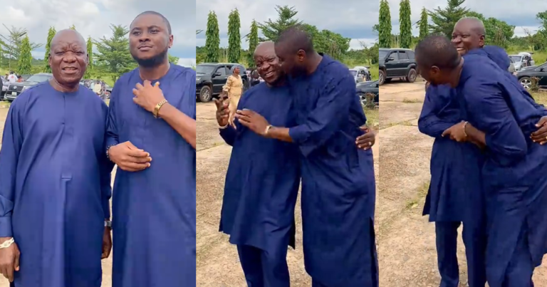 Lady shares hilarious moment her brother stopped their dad from attempting the "clock it" trend (Video)