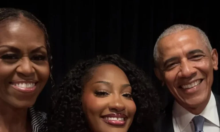 Tems Meets Michelle Obama at New Obama Presidential Centre VIDEO: Michelle hosts Tems at new Obama presidential centre