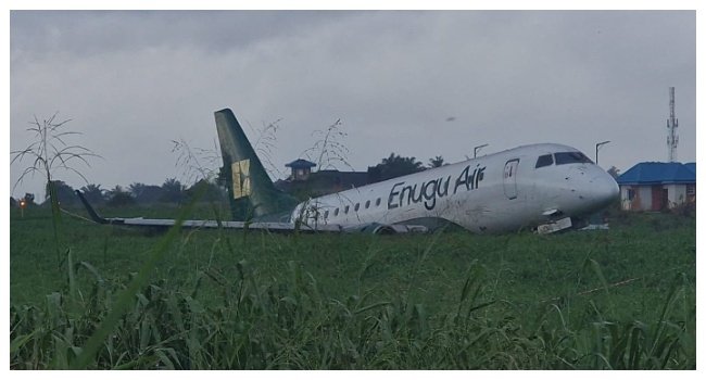 JUST IN: Enugu Air Aircraft Skids Off Runway At Benin Airport