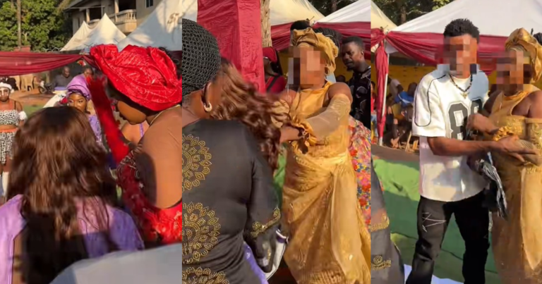 Mother-in-law cl@shes with Aso-Ebi ladies over money sprayed on the bride.