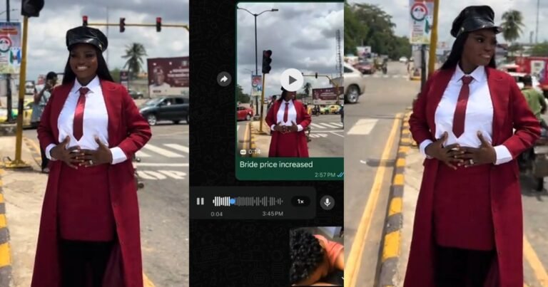 "Where did you keep my child?" – Man reacts after wife shares birthday photoshoot video taken on the road (Audio)