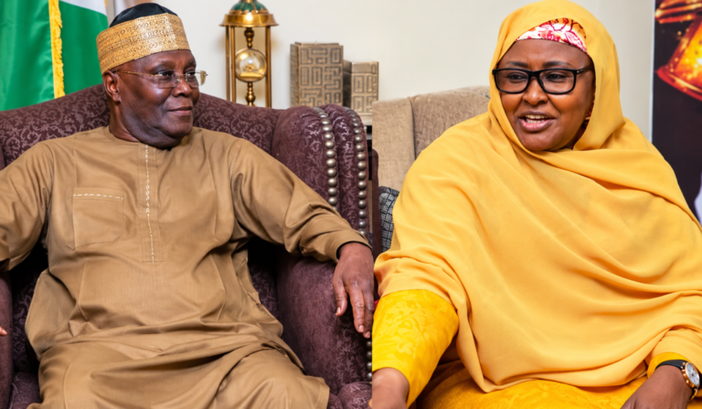 Atiku receives Buhari’s wife, says Nigeria must become affordable again