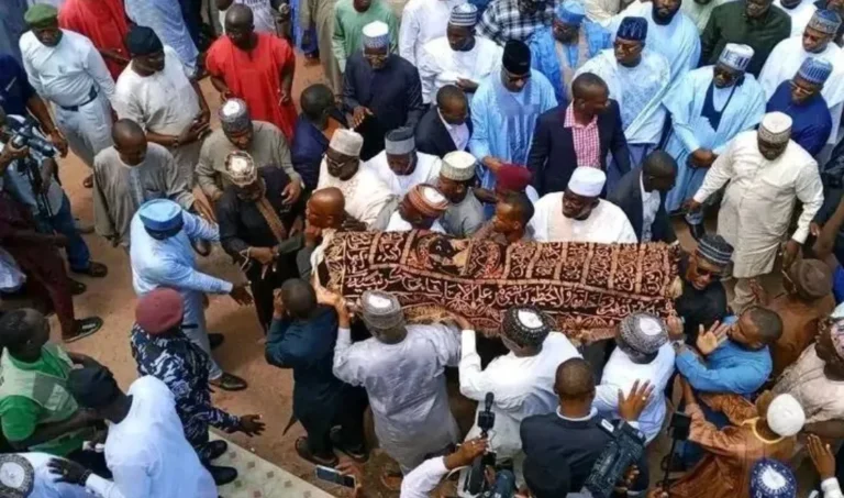 Ex-PDP chair Tukur buried as Obasanjo, Dangote pay tributes Ex-PDP chair Tukur buried as Obasanjo, Dangote pay tributes