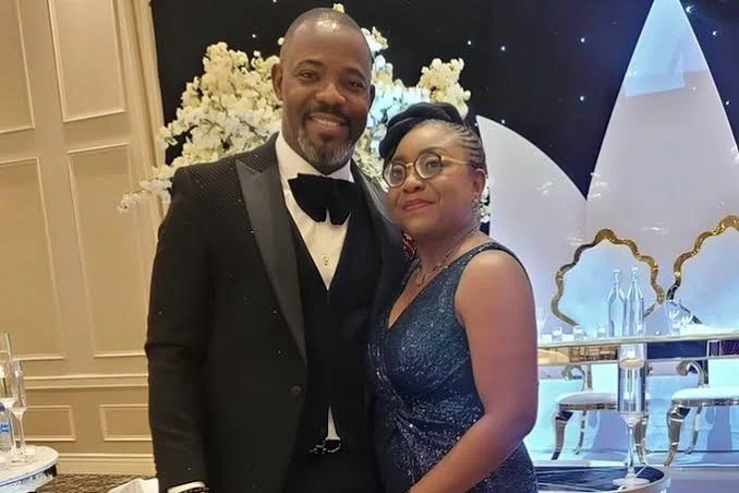 My marriage intact, Okey Bakassi debunks divorce rumours Okey Bakassi and his wife